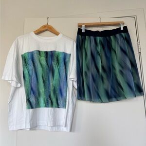 Armani Exchange Matching Top & Skirt Set